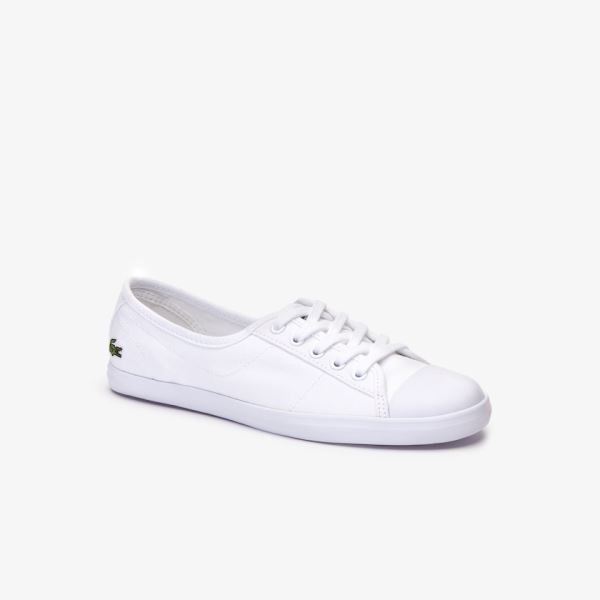 Lacoste Ziane Canvas Sneakers Dámské - Tenisky Bílé | CZ-vgTgAh